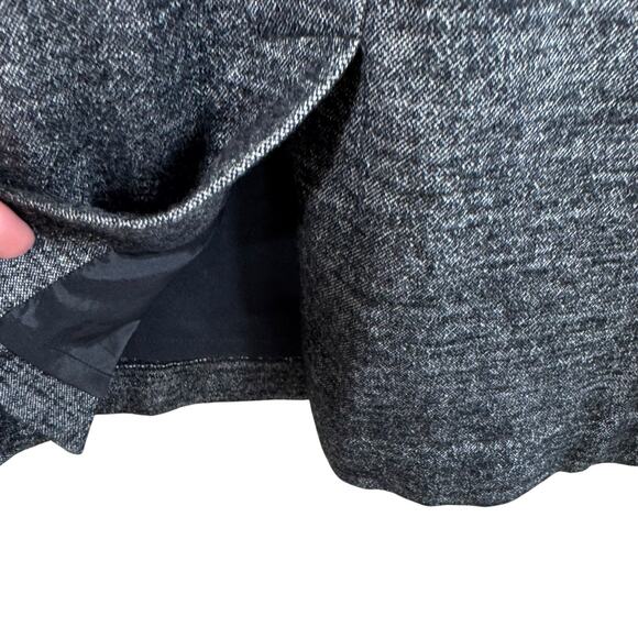 Ann Taylor Black Heather Square Neck Cap Sleeve Wool Blend Sheath Dress Size 10 - Picture 4 of 8